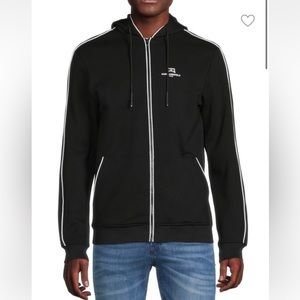 KARL LAGERFELD PARIS Contrast-Piping Hoodie